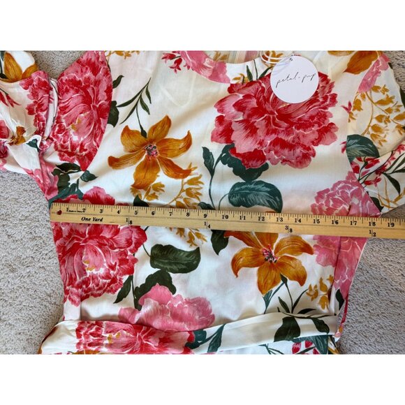 Petal & Pup New Dress Size Medium Peta Floral Print Tiered w/ Tie Rayon NWT - Picture 10 of 16
